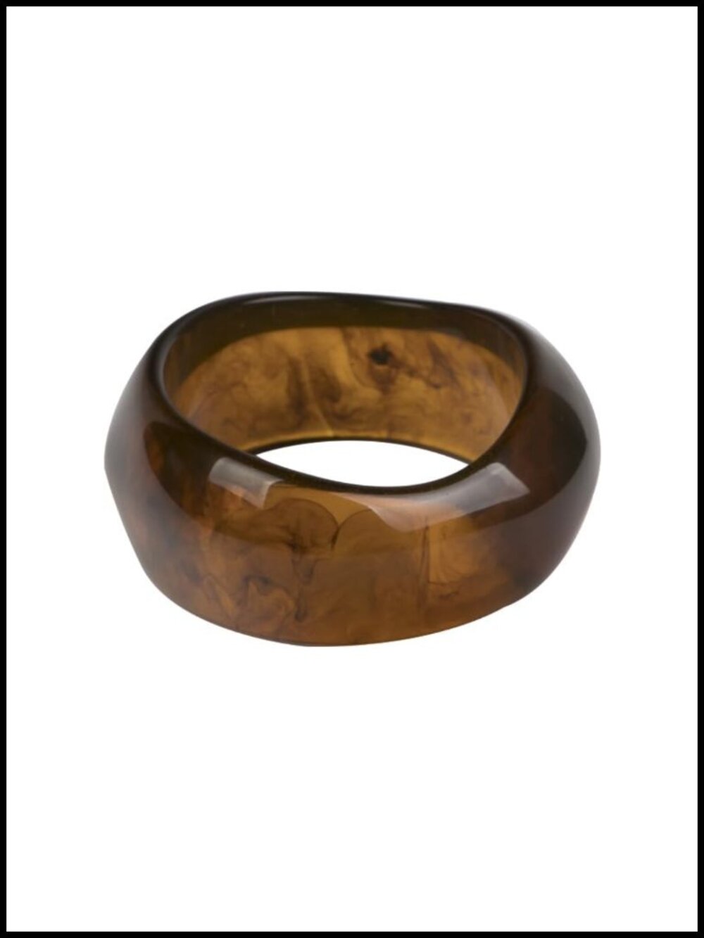Acrylic Resin Chunky Bangle Bracelet Irregular Geometric Cuff for Women